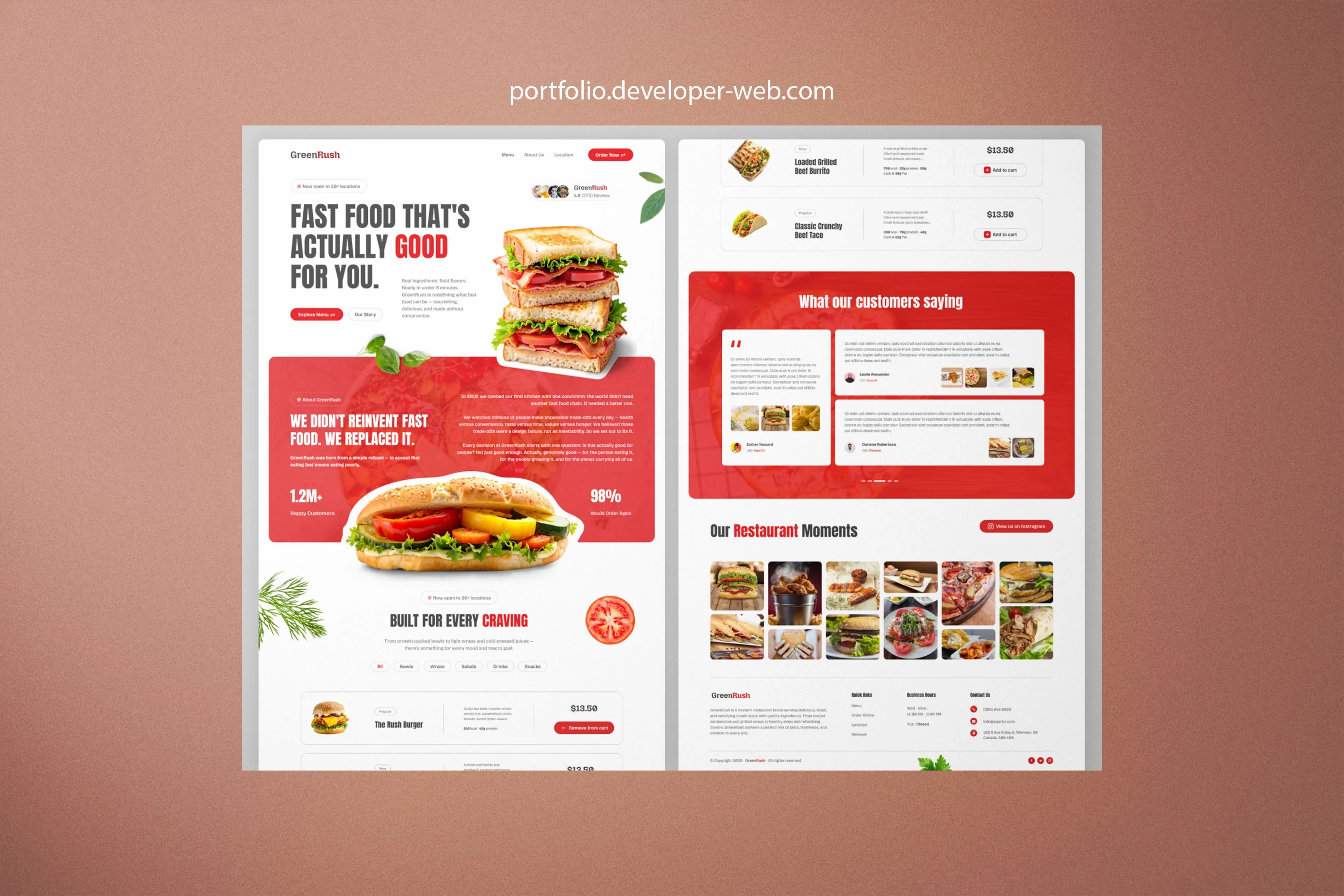 Fast Food Ordering Website